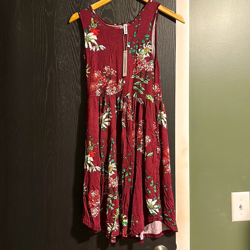 Floral Dress with Pocket- Medium